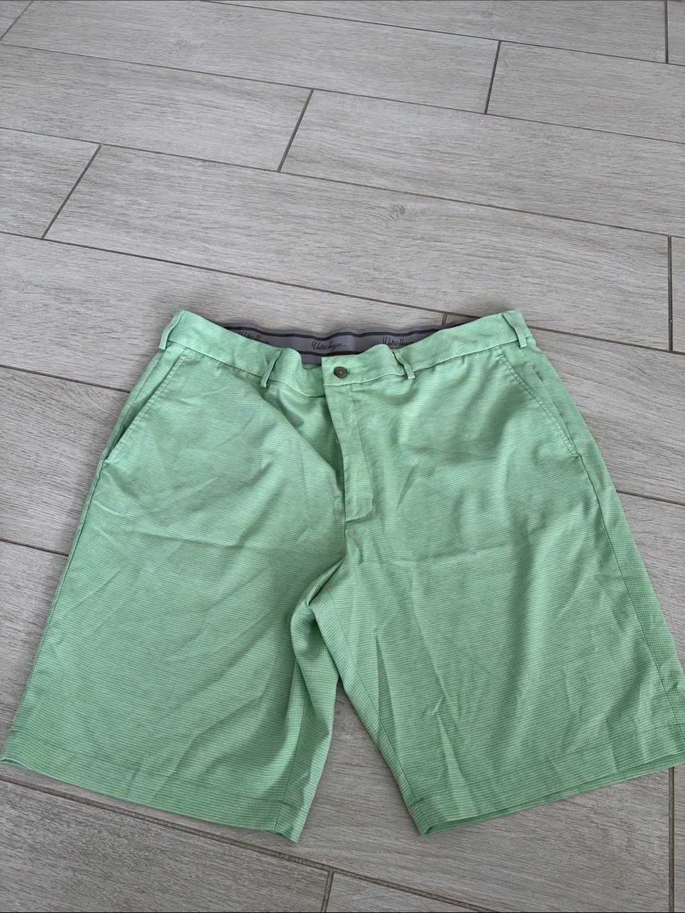 Walter Hagen Mint Green Flat Front Men's Shorts